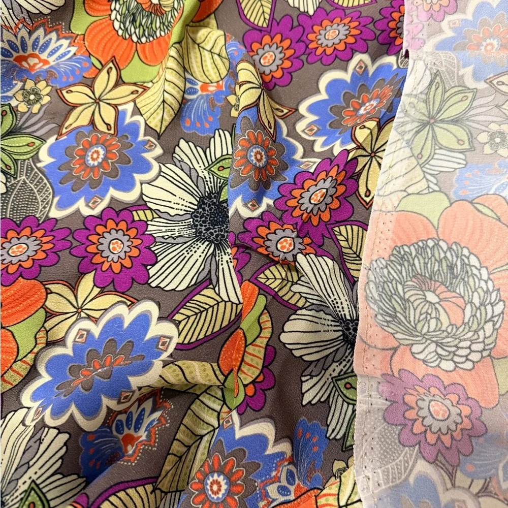 Less than $7/Yard
5.47 yards of moss crêpe floral pattern fabric - Picture 2 of 2
